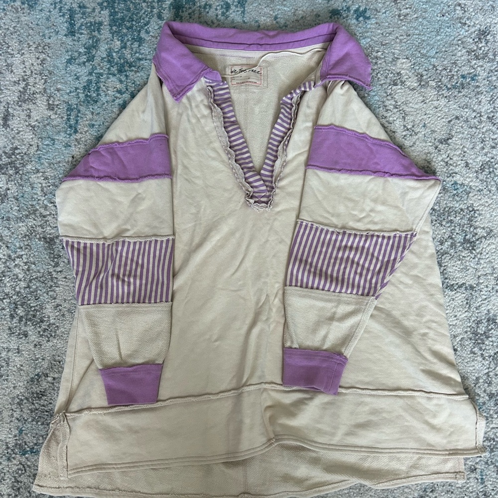 Free people clean prep polo pullover